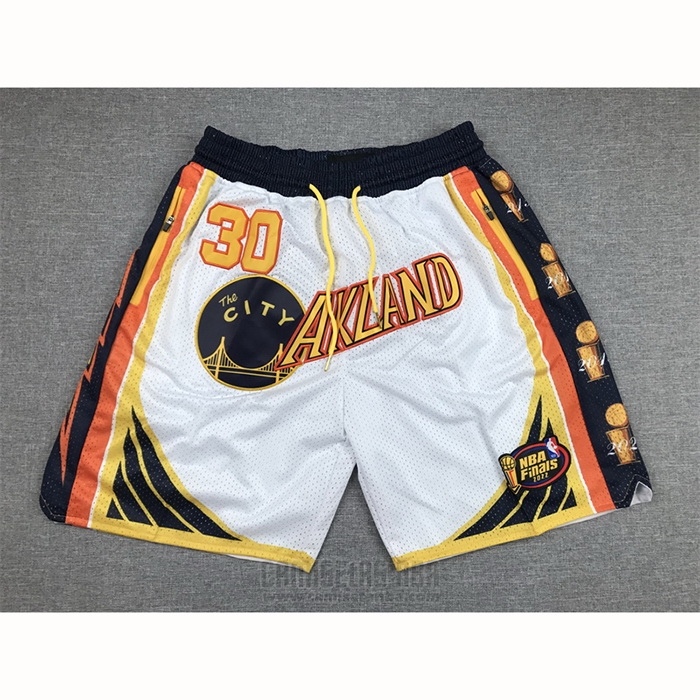 Pantalone Golden State Warriors Stephen Curry 2022 NBA Finals Blanco